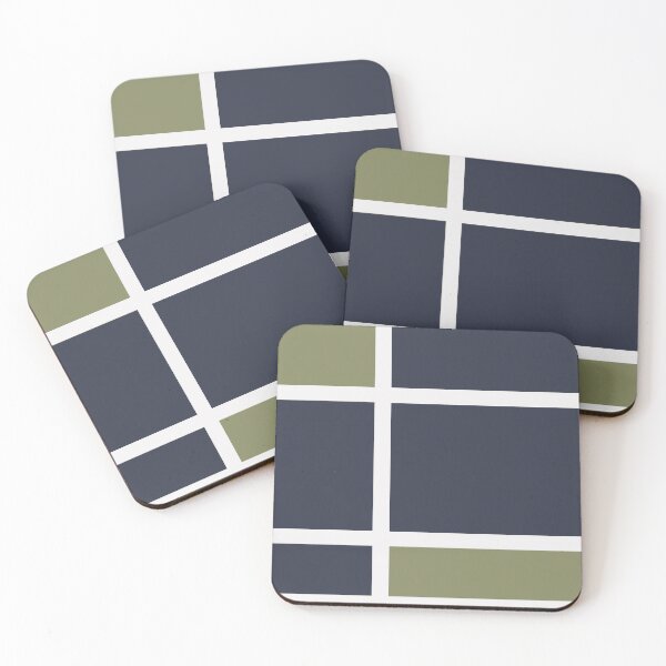Item preview, Geometric Blue and Moss Green designed and sold by ChantalDesign.