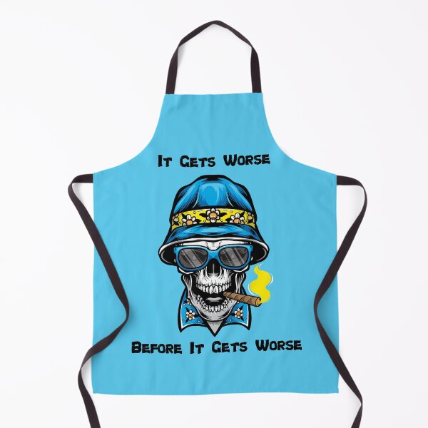 Item preview, It gets worse skull t-shirt, stickers, designed and sold by ProFoot.
