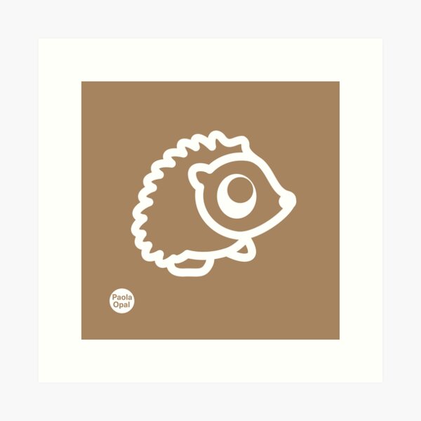 Emma the hedgehog from the Simply Small Series (reverse) Art Print