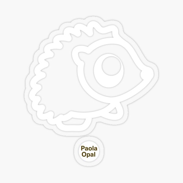 Emma the hedgehog from the Simply Small Series (reverse) Transparent Sticker