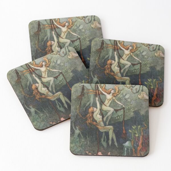 Item preview, Sea Nymphs By Warwick Goble  designed and sold by ArtHistoryLover.