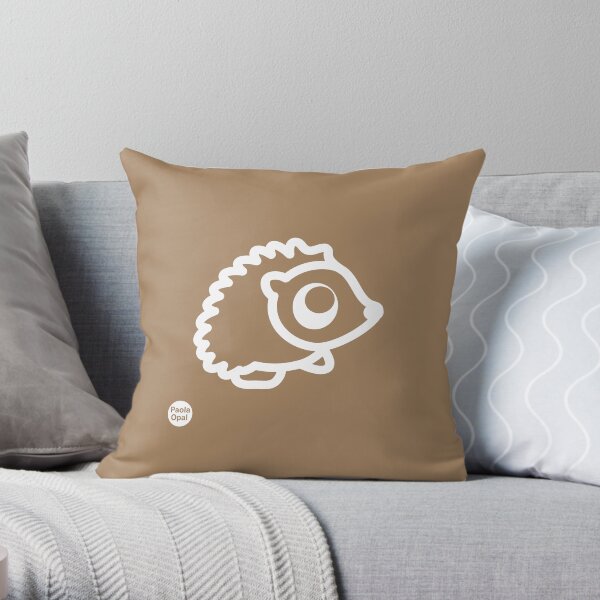 Emma the hedgehog from the Simply Small Series (reverse) Throw Pillow