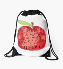Teacher Quote Drawstring Bag
