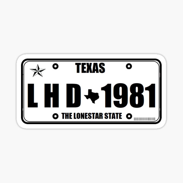 Texas License Plate Sticker For Sale By Tscustomshirts Redbubble