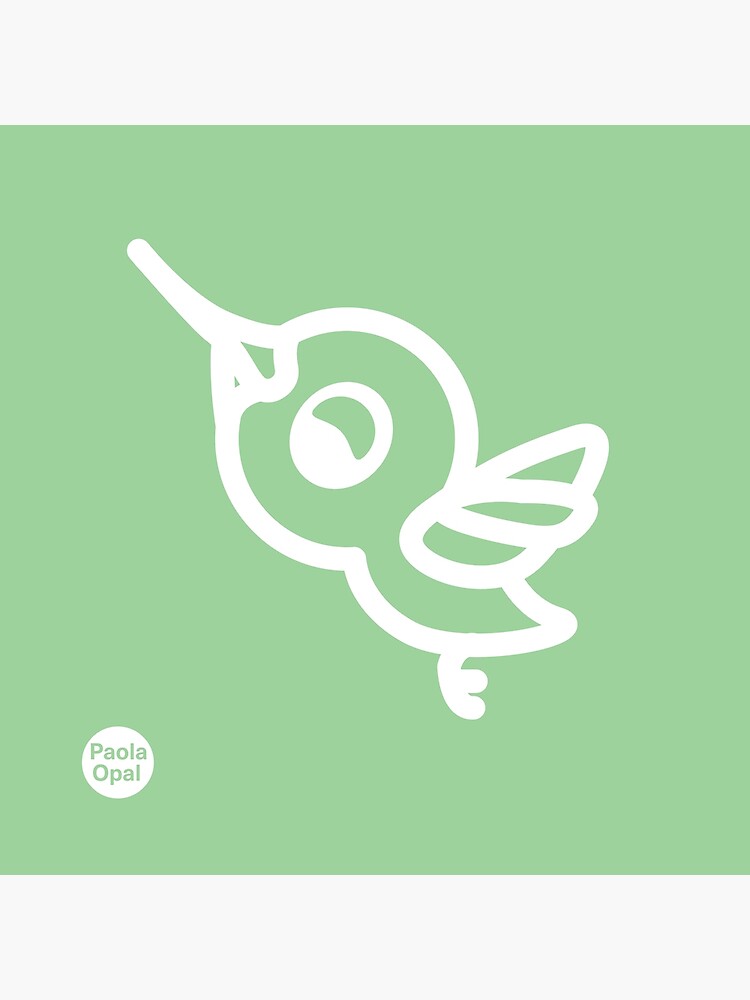 Thumbnail 7 of 7, Framed Art Print, Zingy the hummingbird from the Simply Small Series (reverse) designed and sold by PaolaOpal.