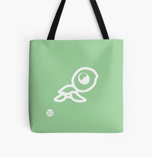 Totty the turtle from the Simply Small Series (reverse) All Over Print Tote Bag