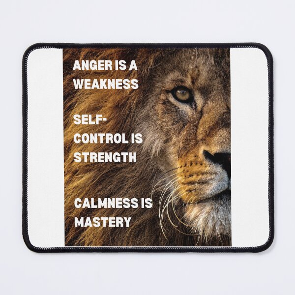 Item preview, Anger is a weakness - Inspirational Quotes designed and sold by theredsharp.