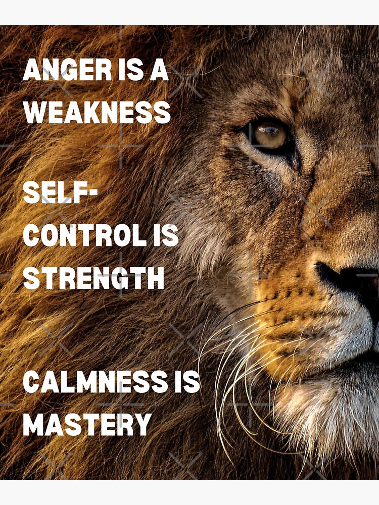 "Anger is a weakness Inspirational Quotes" Sticker for Sale by