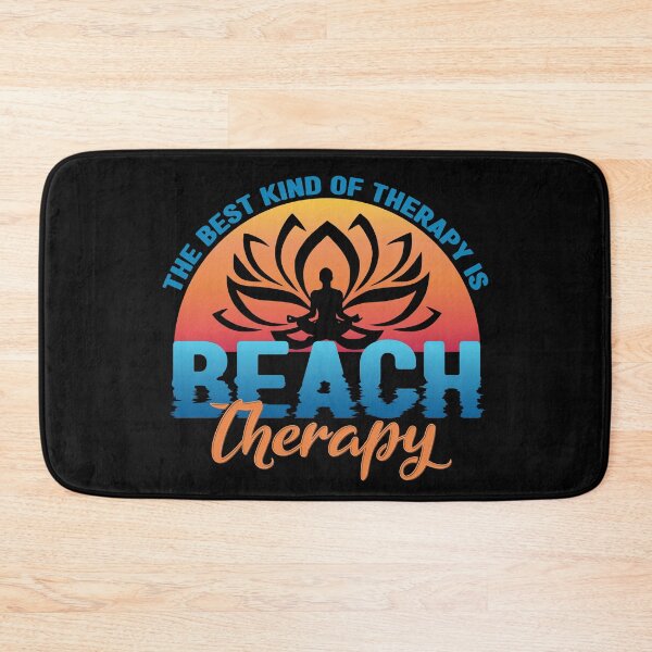 Item preview, The best kind of therapy is beach therapy - Yoga funny quotes for summer yoga - International yoga day designed and sold by Alice-Elgawi.