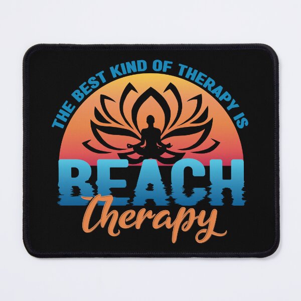 Item preview, The best kind of therapy is beach therapy - Yoga funny quotes for summer yoga - International yoga day designed and sold by Alice-Elgawi.