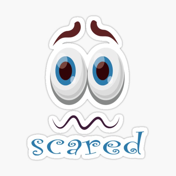 Mood Scared Face Sticker for Sale by Meliafroggy