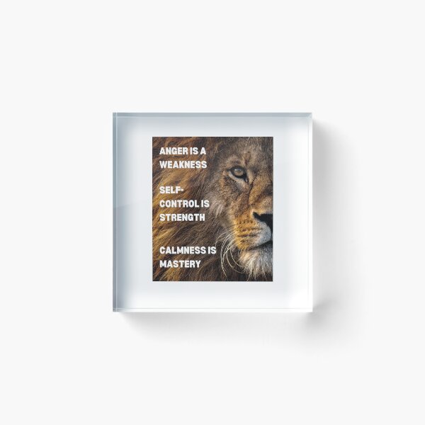 Item preview, Anger is a weakness - Inspirational Quotes designed and sold by theredsharp.