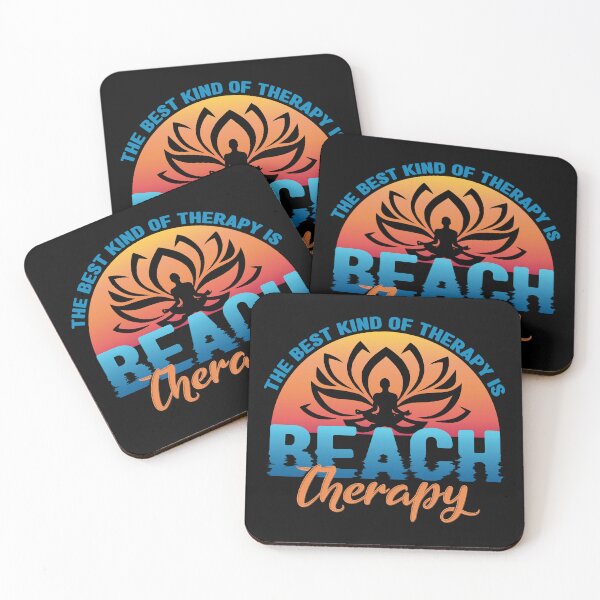 Item preview, The best kind of therapy is beach therapy - Yoga funny quotes for summer yoga - International yoga day designed and sold by Alice-Elgawi.