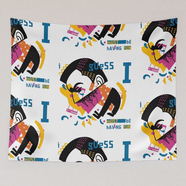 Item preview, Guess I must be having fun Crazy portrait design designed and sold by GreissDesign.