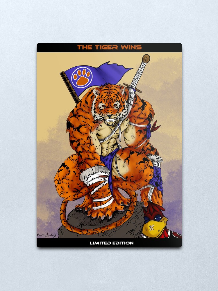 Alternate view of Tiger Wins Metal Print