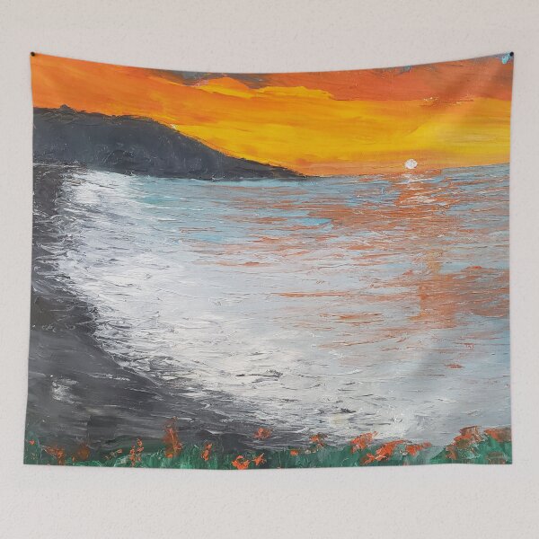 Item preview, Linda mar (Pacifica state beach) oil painting by tabitha kremesec designed and sold by Tabitha Kremesec.