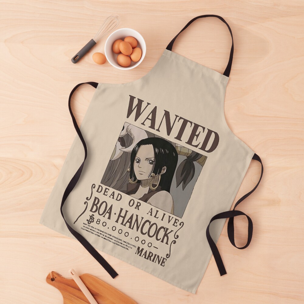 One Piece Wanted Bounty Poster Boa Hancock Png Apron By Piecesan Redbubble 