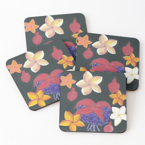 Item preview, Fuchsia and Frangipani Flowers designed and sold by Janine-Brewster.