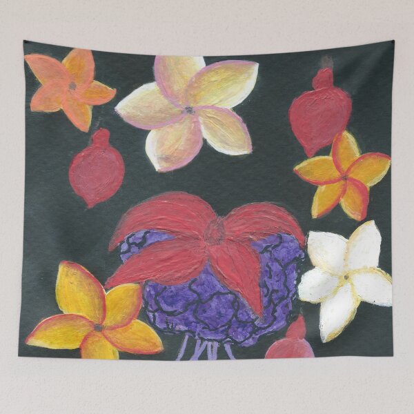 Item preview, Fuchsia and Frangipani Flowers designed and sold by Janine-Brewster.