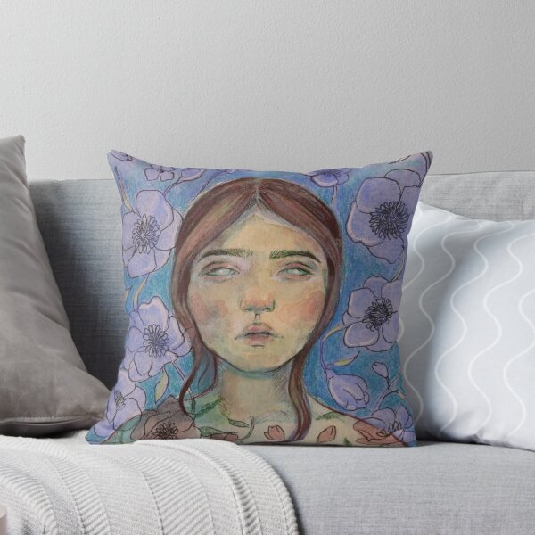 Item preview, Whimsical Floral Woman Portrait designed and sold by Leyguthart.