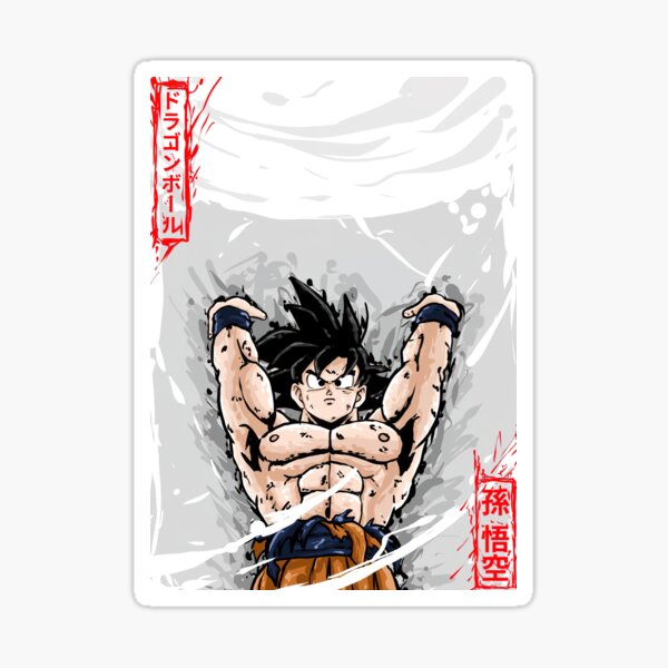 Um desenho de um goku de dragon ball generative ai