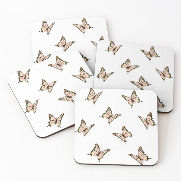 Item preview, Pastel Peach Pink Butterflies Set  designed and sold by Laxium.