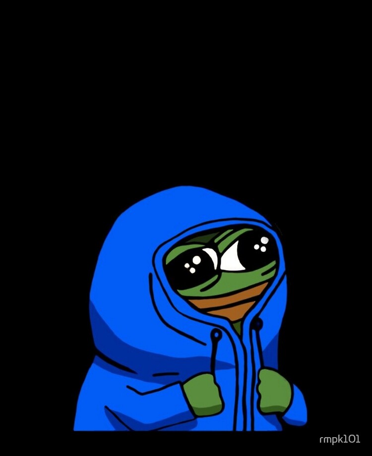 Grinning Poggers emote - peepo pepega twitch discord frog | Art Board Print