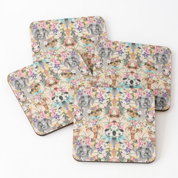 Item preview, Baby Animals with Flower Crowns designed and sold by MugsAndDuds.