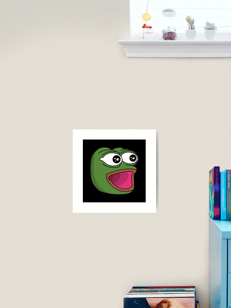 Bored poggers emote - peepo pepega twitch discord frog Art Board