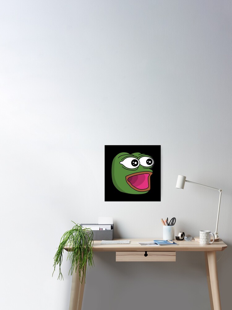 Bored poggers emote - peepo pepega twitch discord frog Art Board