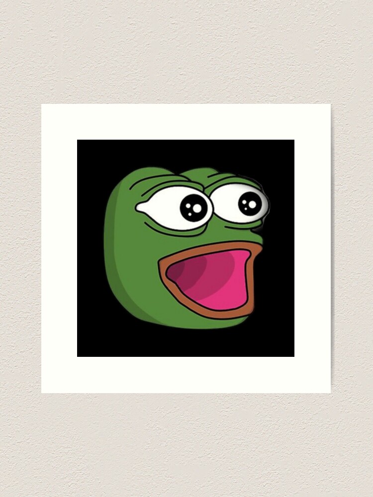 Bored poggers emote - peepo pepega twitch discord frog Art Board