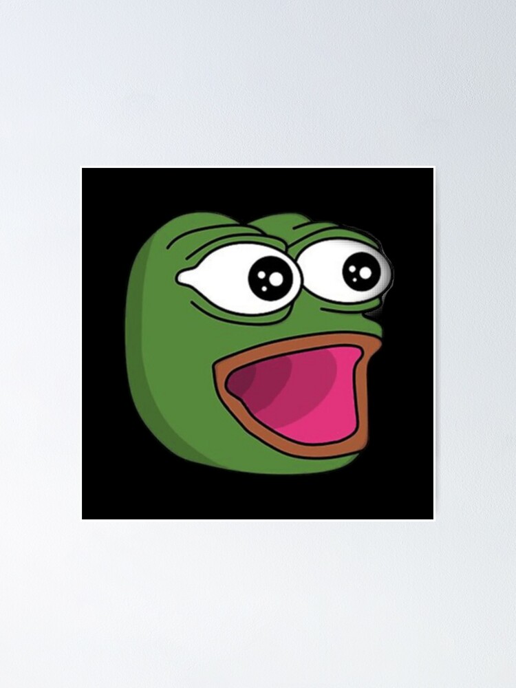 hush Poggers emote - peepo pepega twitch discord frog Mounted