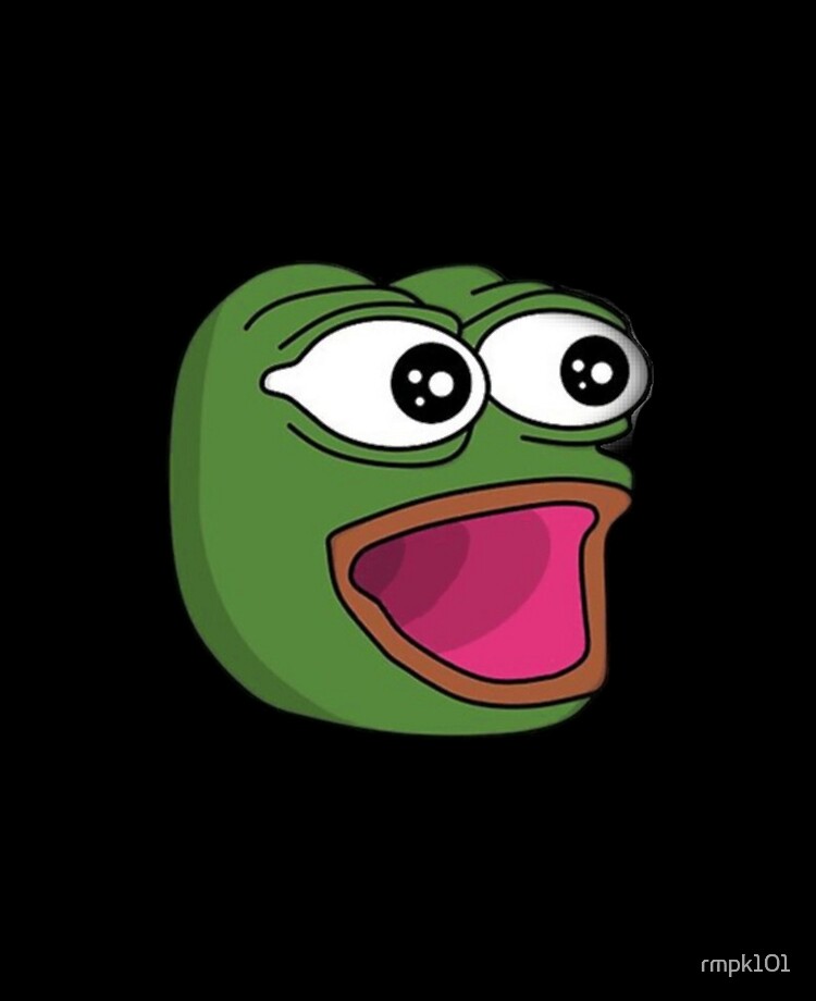 Dark Poggers emote - peepo pepega twitch discord frog Art Board