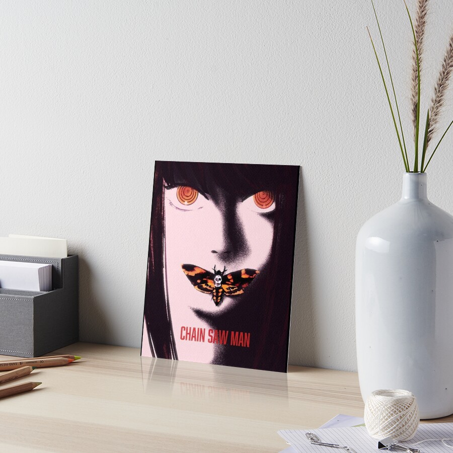 "Makima Chainsaw Man Silence of the Lambs Style" Art Board Print by