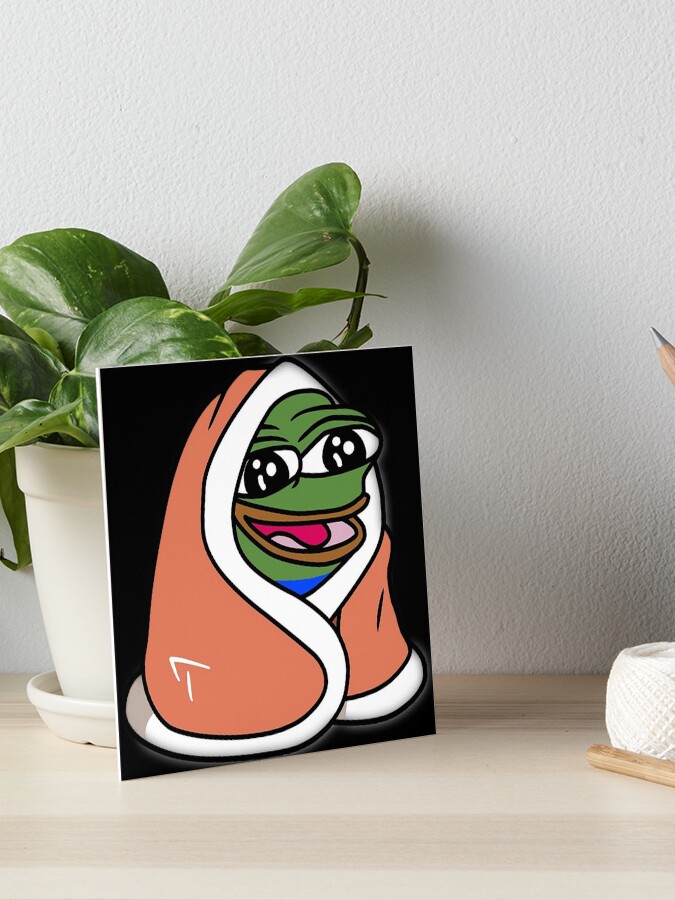 Peepo Blanket - pepeblanket pepega twitch discord frog Art Board