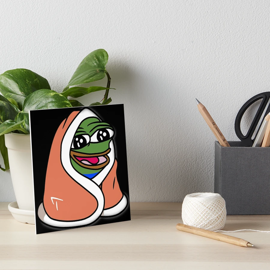 Peepo Blanket - pepeblanket pepega twitch discord frog Art Board