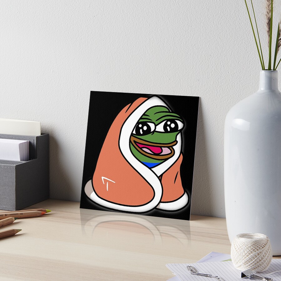 Peepo Blanket - pepeblanket pepega twitch discord frog Art Board