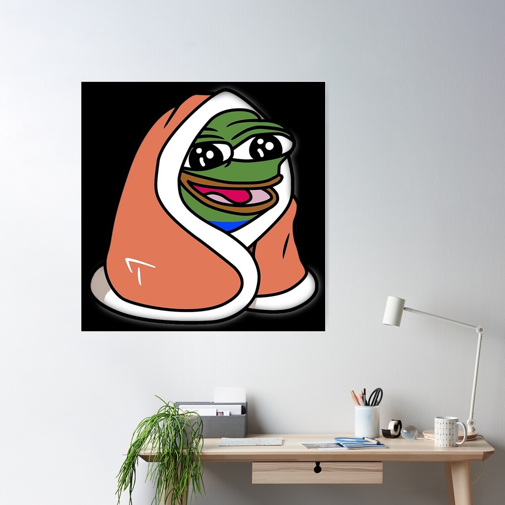 Peepo Blanket - pepeblanket pepega twitch discord frog Art Board