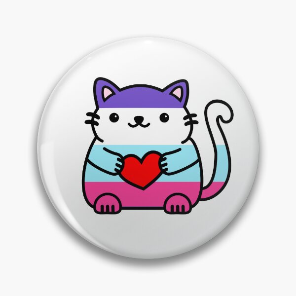 Item preview, Multisexual Pride Flag Kitty designed and sold by ilexdesigns.