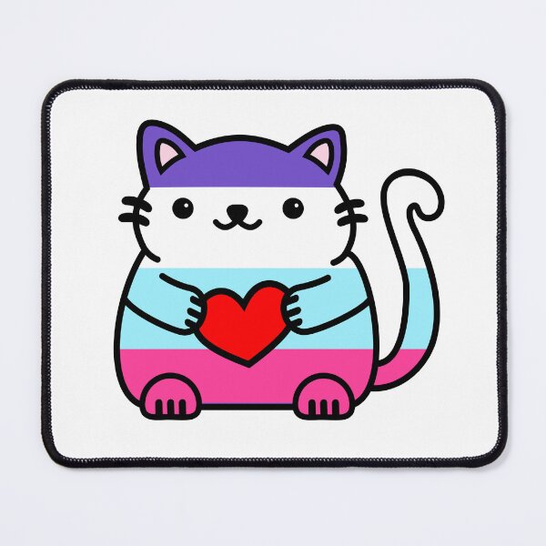 Item preview, Multisexual Pride Flag Kitty designed and sold by ilexdesigns.