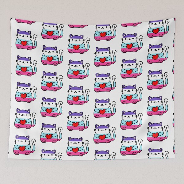 Item preview, Multisexual Pride Flag Kitty designed and sold by ilexdesigns.