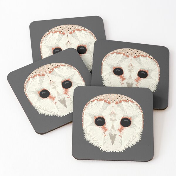 Item preview, Barn Owl - Medium Gray designed and sold by Elisa Yinh Creative.