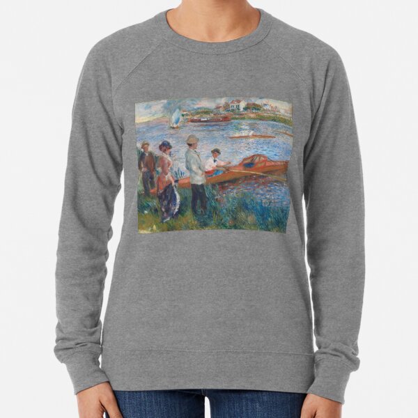 Oarsmen at Chatou Painting by Auguste Renoir Lightweight Sweatshirt