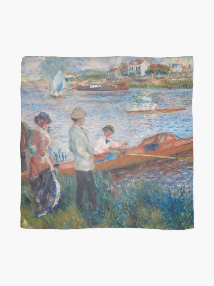 Alternate view of Oarsmen at Chatou Painting by Auguste Renoir Scarf