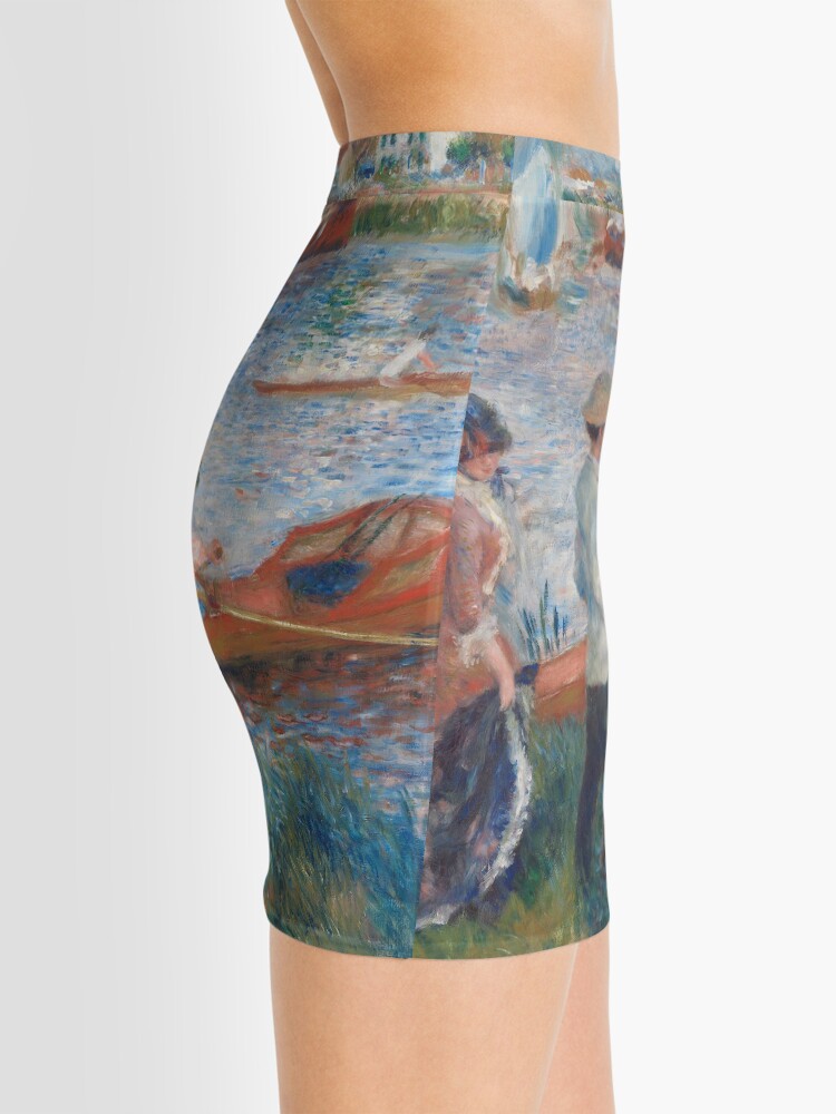 Alternate view of Oarsmen at Chatou Painting by Auguste Renoir Mini Skirt