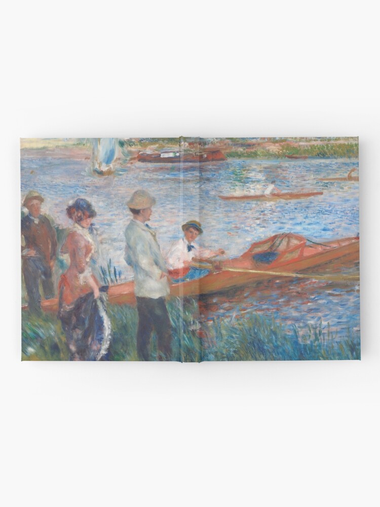 Alternate view of Oarsmen at Chatou Painting by Auguste Renoir Hardcover Journal
