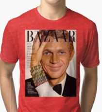 Steve McQueen Bazaar Cover Tri-blend T-Shirt