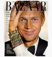 Steve McQueen Bazaar Cover Poster