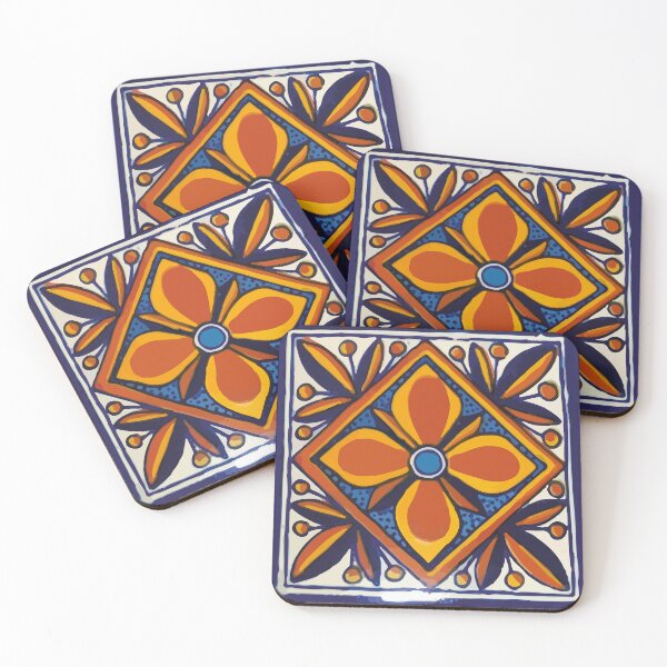 Item preview, Yellow star talavera tile typical hand painted mosaic ceramic designed and sold by T-Mex.