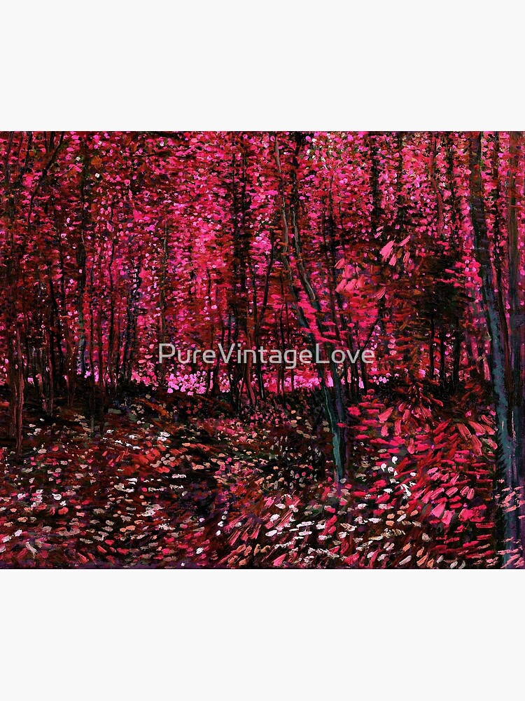 Vincent Van Gogh Trees and Undergrowth 1887 Magenta Fantasy Poster for Sale by PureVintageLove Redbubble